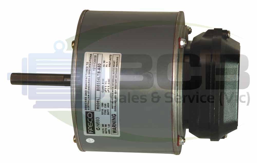 FASCO ( MARATHON ) HVAC 808554LTB-80 CONDENSER FAN MOTOR 180W 4POLE (1380RPM) SINGLE SPEED
