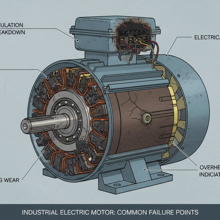 Electric Motor Failure: Common Causes, Warning Signs & Industrial Motor Troubleshooting Guide