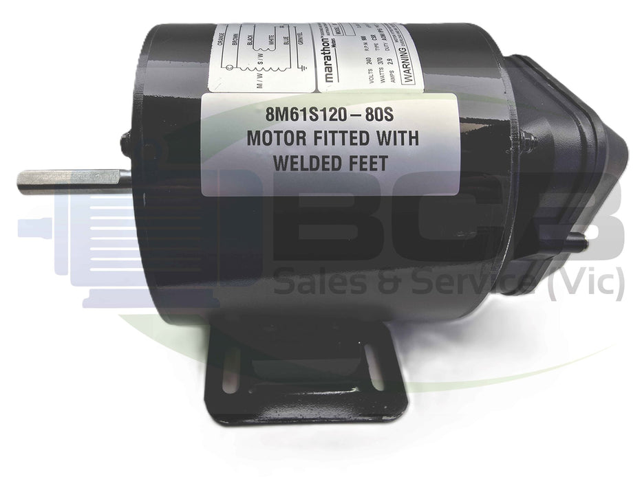 FASCO ( MARATHON ) HVAC 8061S120-80WDFT FAN MOTOR FITTED WITH WELDED FEET 370W 6POLE (900RPM) SINGLE SPEED